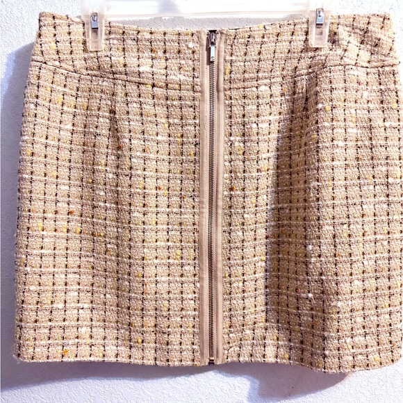 Tory Burch Cream Tweed Mini Skirt - Picture 3 of 6